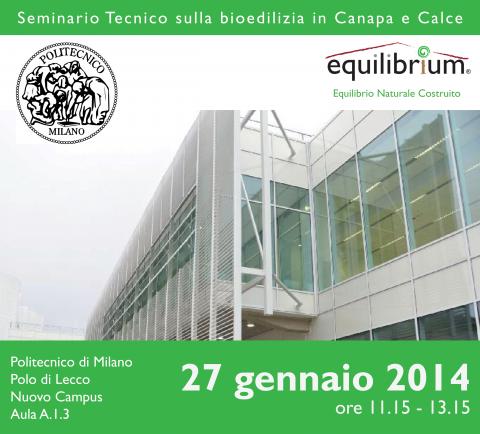 Bioedilizia in canapa e calce al Politecnico di Milano